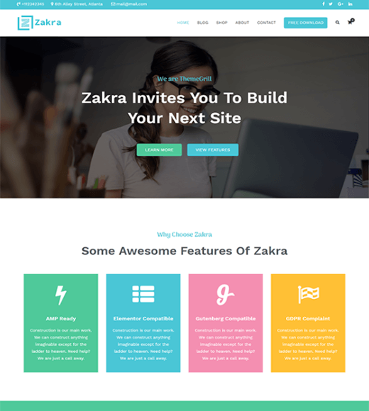 Zakra Best Free WordPress Theme