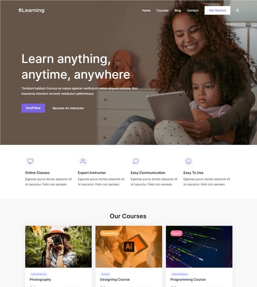 eLearning LMS Theme
