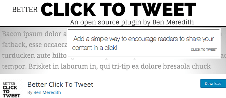 Better Click To Tweet Plugin