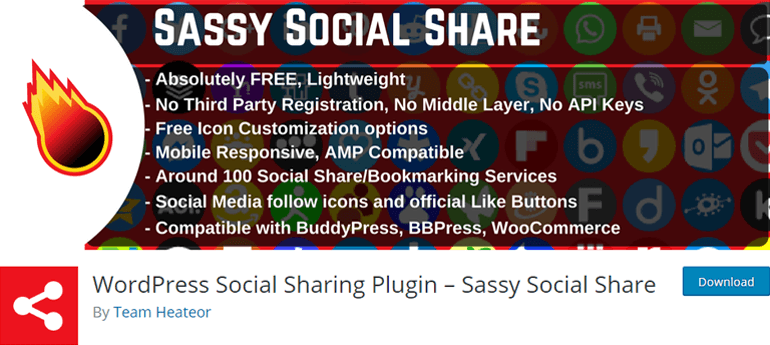 Sassy Social Share Plugin