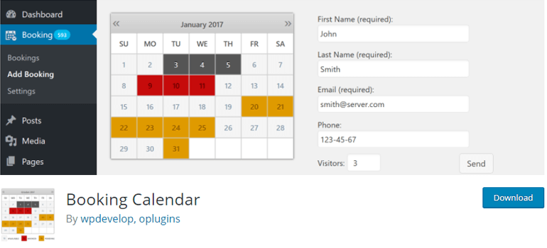 Booking Calendar Plugin