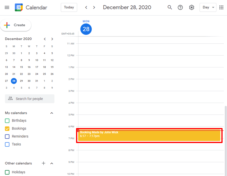Event on Calendar