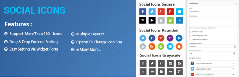 Social Icons WordPress Plugin