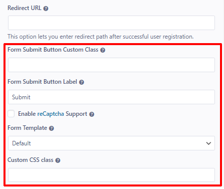 Other User Registration Options