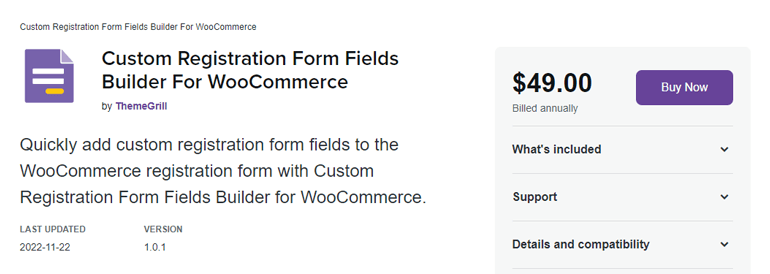 Custom Registration Form Fields Builder For WooCommerce Plugin