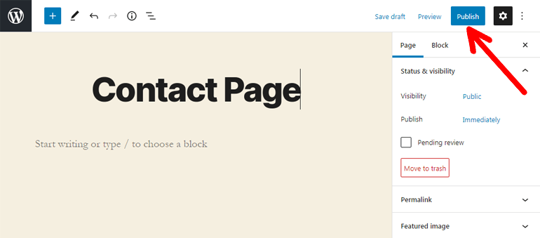 Contact Page Sample WordPress Website Tutorial