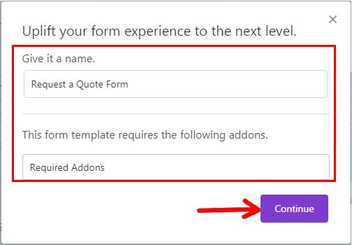 Naming Your Form How to Create Request a Quote Form in WordPress