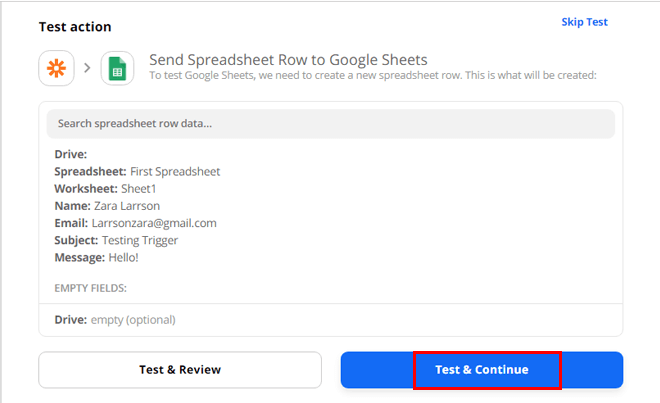 Test and Continue Integrating WordPress Form to Google Sheets