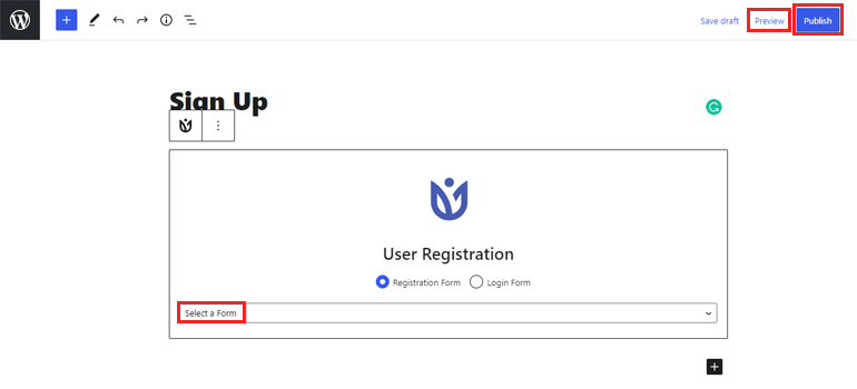 User Registration Block Create Custom Login and Register Form