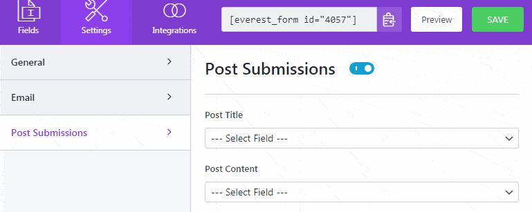 Mapping Post Submission Fields Allow Users to Post on WordPress