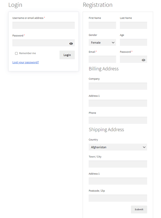 Custom WooCommerce User Registration Form Extra Fields