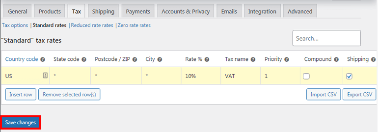 Tax Rate Setting Example How to Build WordPress eCommerce Website