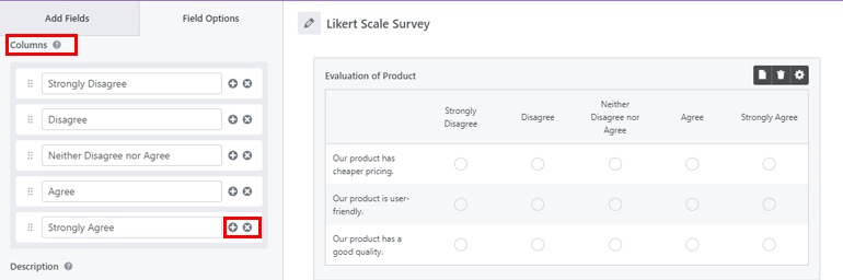 Adding Columns How to Create a Likert Scale Survey