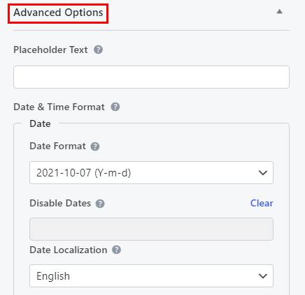 Advanced Options Add Date Range and Multiple Date Picker on WordPress Forms