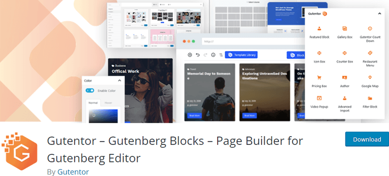 Gutentor Best WordPress Gutenberg Plugins