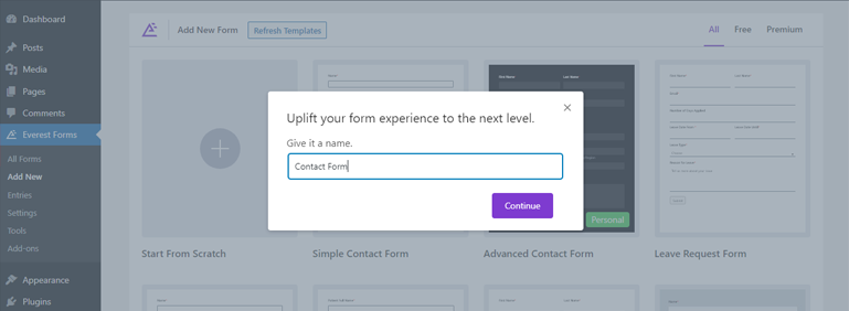 Creating Contact Form