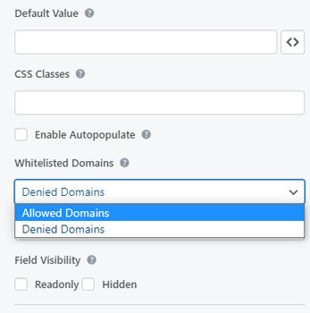 Select Domain From Dropdown