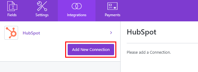 Add New HubSpot Connection