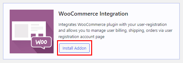 Install WooCommerce Add-on