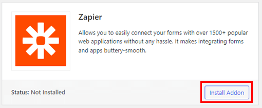 Install Zapier Add-on