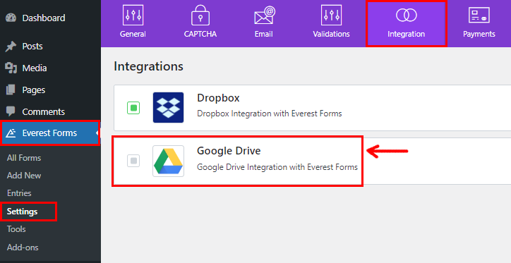 Click To Upload Files from WordPress Form to Google Drive
