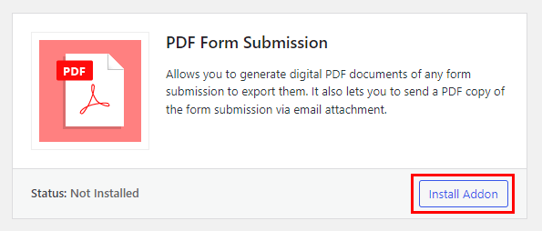 Install Form Generating PDF WordPress Plugin