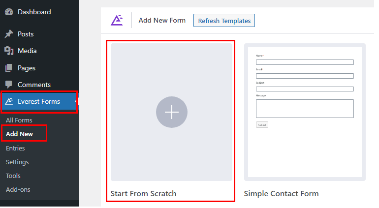 Start From Scratch How to Create Contact Form in WordPress
