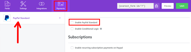 Enable WordPress Order Form With Payment