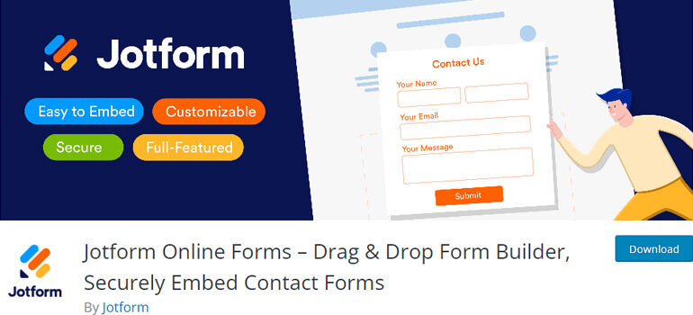 Jotform WordPress Model Application Form