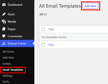 Add New Customize Email Template in WordPress