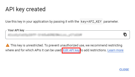 Edit API Key