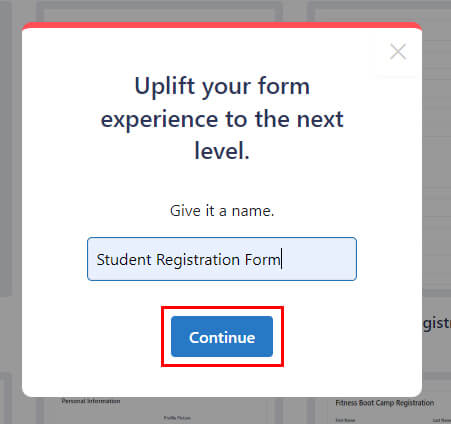 Give Form Name